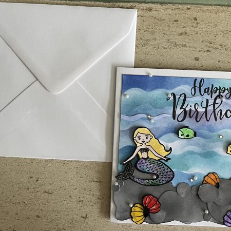 Mermaid birthday card