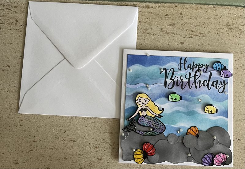 Mermaid birthday card