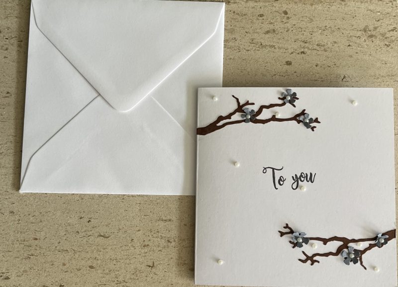 To you blue blossom card