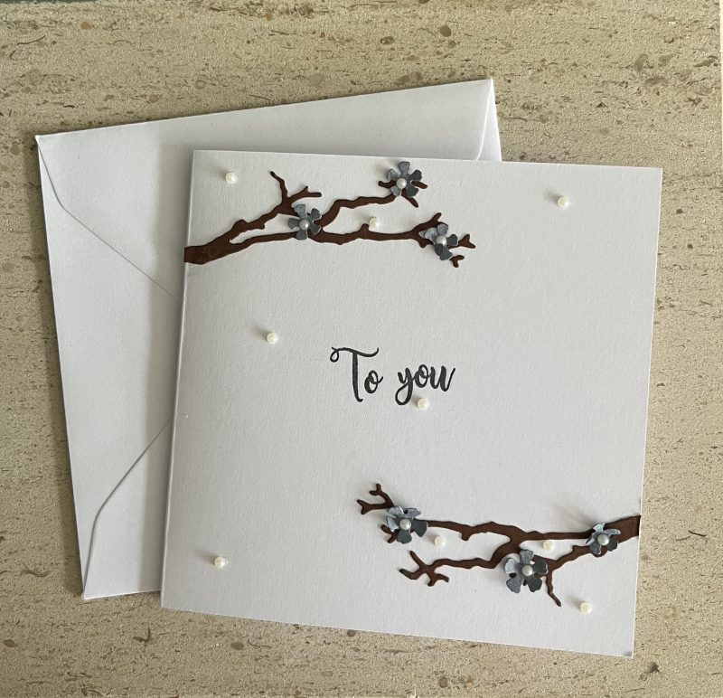 To you blue blossom card