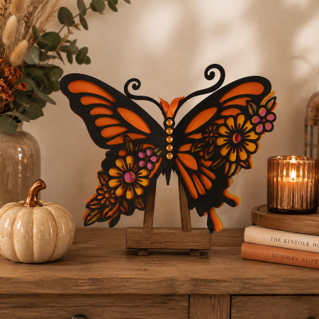 Stunning Hand Crafted Layered Butterfly Wall Art Home Decor. A Beautiful And Unique Gift For You Or Someone Special.
