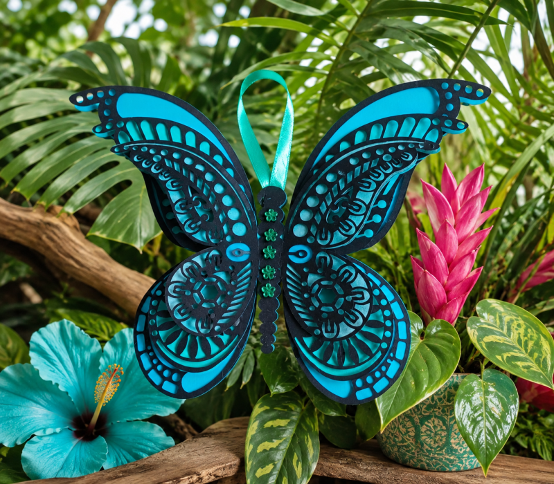 Stunning Hand Crafted Layered Butterfly Wall Art Home Decor. A Beautiful And Unique Gift For You Or Someone Special.