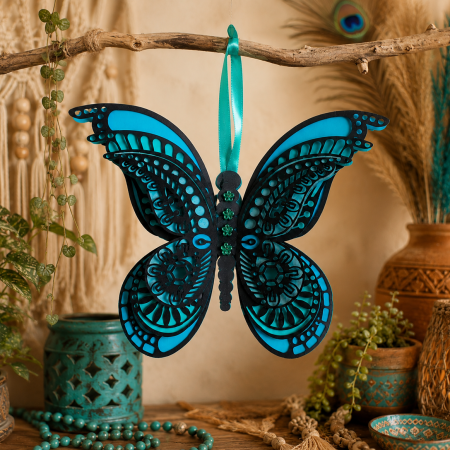 Stunning Hand Crafted Layered Butterfly Wall Art Home Decor. A Beautiful And Unique Gift For You Or Someone Special.