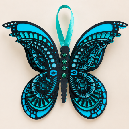 Stunning Hand Crafted Layered Butterfly Wall Art Home Decor. A Beautiful And Unique Gift For You Or Someone Special.