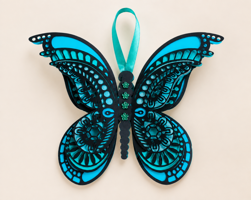 Stunning Hand Crafted Layered Butterfly Wall Art Home Decor. A Beautiful And Unique Gift For You Or Someone Special.