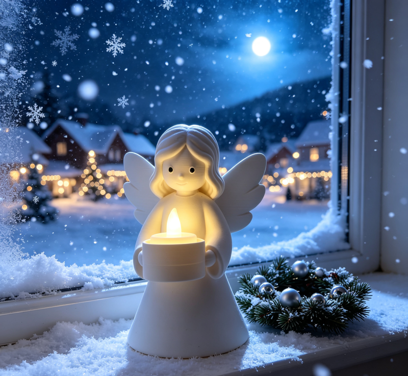 Christmas Crafted White Angel Tealight Holder — a truly special touch for the coming Festive Season