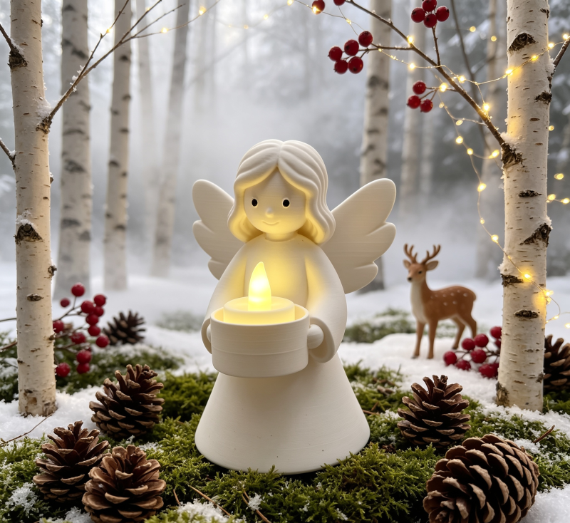 Christmas Crafted White Angel Tealight Holder — a truly special touch for the coming Festive Season