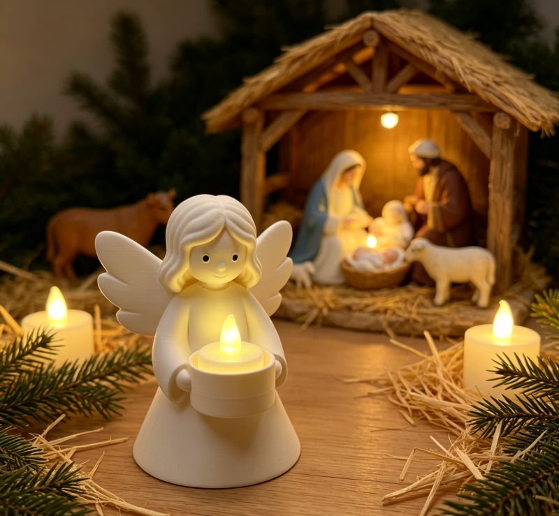 Christmas Crafted White Angel Tealight Holder — a truly special touch for the coming Festive Season