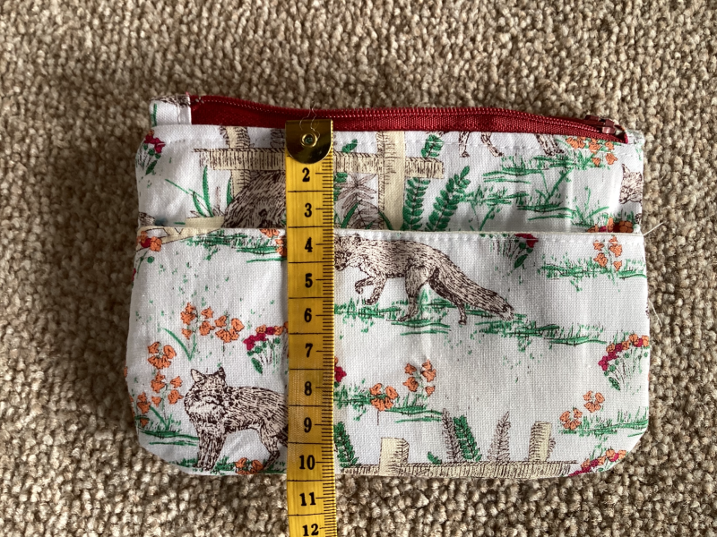 Cute Small Lined Zipped Fox Themed Fabric Coin/Card Purse/Wallet