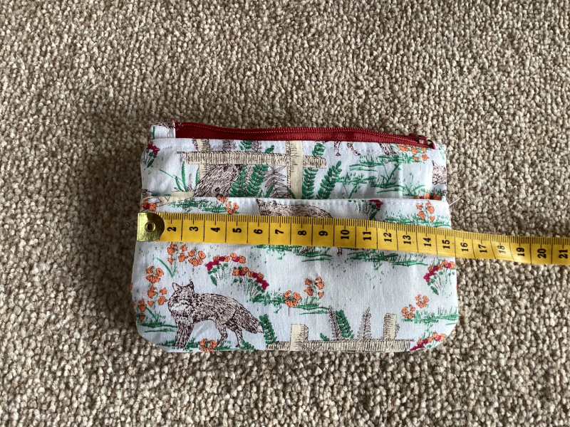Cute Small Lined Zipped Fox Themed Fabric Coin/Card Purse/Wallet