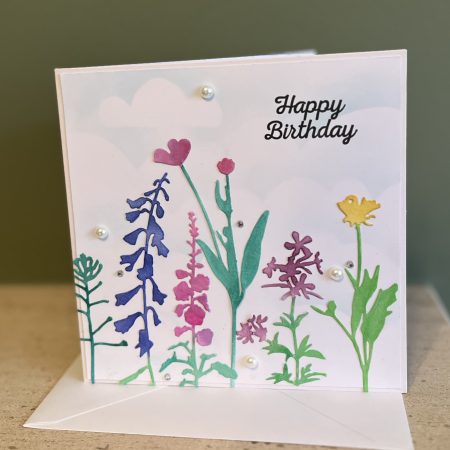 Flowers Scene Birthday Card