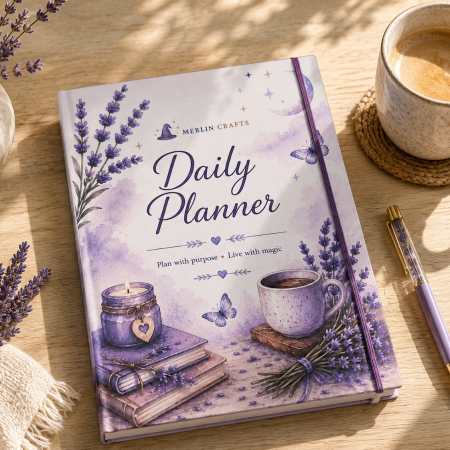 Handmade Lavender Daily Planner – Hardbound or Ring Bound A5 Planner
