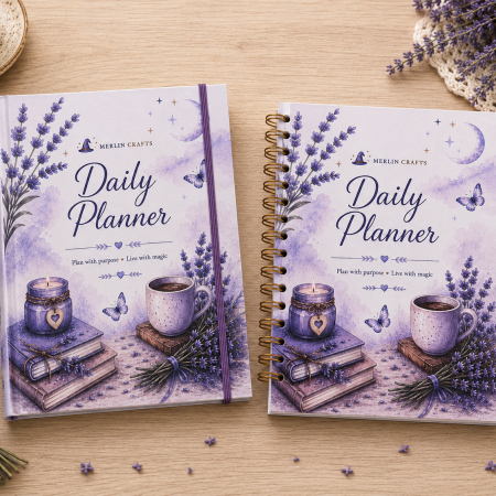 Handmade Lavender Daily Planner – Hardbound or Ring Bound A5 Planner