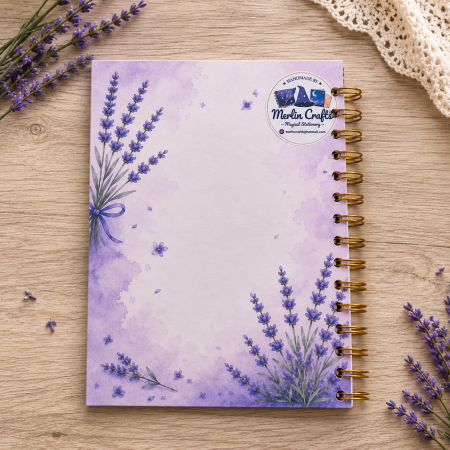Handmade Lavender Daily Planner – Hardbound or Ring Bound A5 Planner