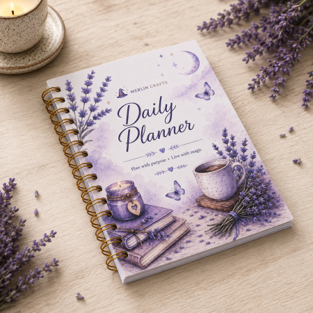 Handmade Lavender Daily Planner – Hardbound or Ring Bound A5 Planner