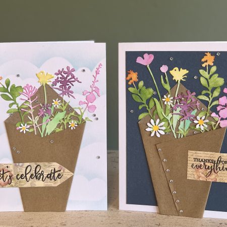 Flower bouquet greeting card