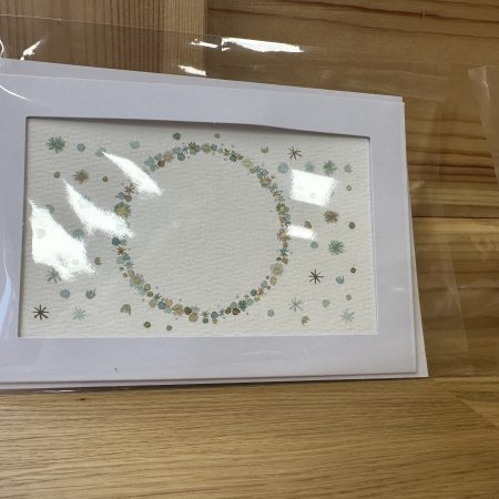 Jungle themed Confetti Wreath —Hand-Painted Watercolour miniature art and card