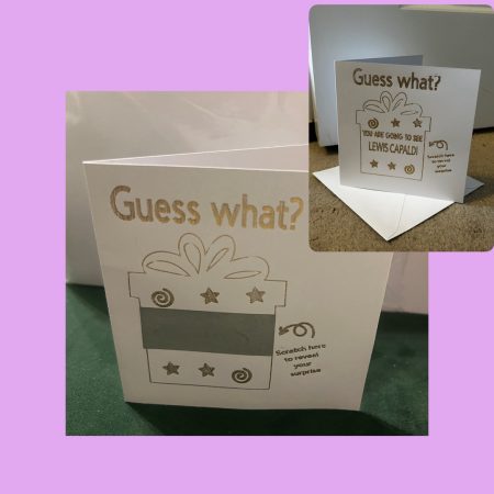 Personalised surprise greeting card