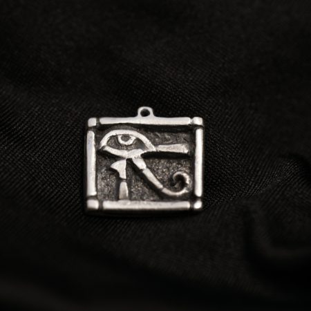 Handmade Sterling Silver Eye of Horus Pendant, Udjat Egyptian Protection Amulet UK Hallmark