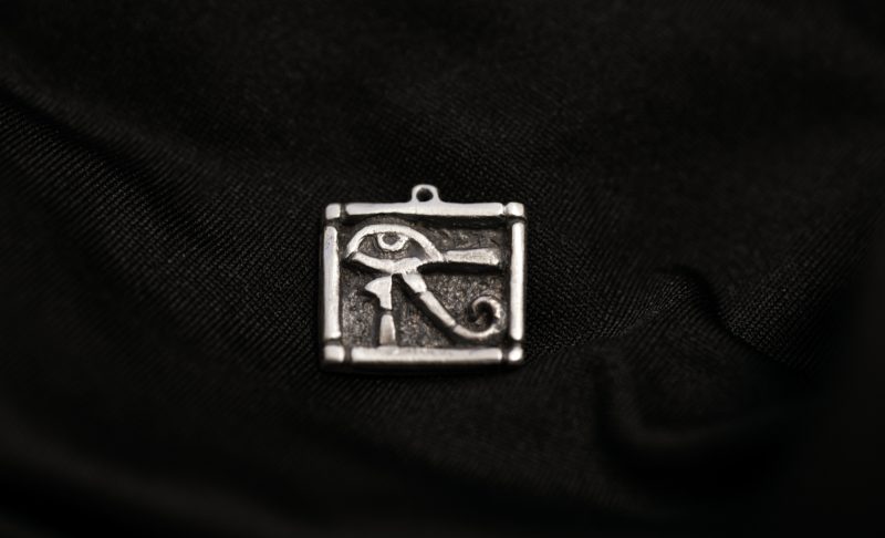 Handmade Sterling Silver Eye of Horus Pendant, Udjat Egyptian Protection Amulet UK Hallmark