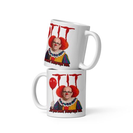 Andy Burnham Horror Clown Parody Ceramic Mug – 11oz White Funny Political Gift
