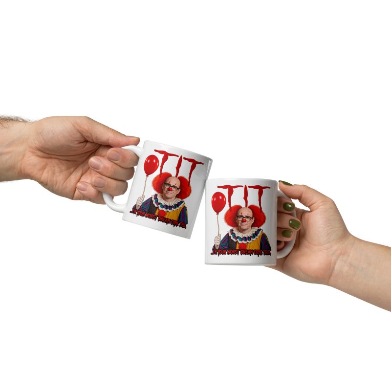 Andy Burnham Horror Clown Parody Ceramic Mug – 11oz White Funny Political Gift