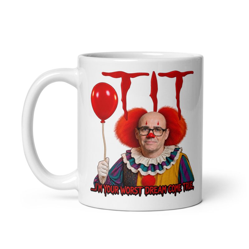 Andy Burnham Horror Clown Parody Ceramic Mug – 11oz White Funny Political Gift
