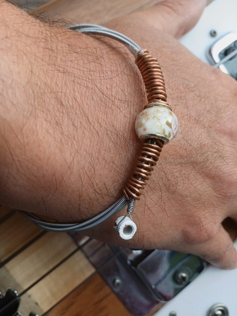 Guitar String Bangle. Re-Purposed And Funky. A Fantastic Gift For Anyone Who Plays Guitar !