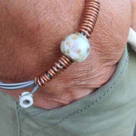 Guitar String Bangle. Re-Purposed And Funky. A Fantastic Gift For Anyone Who Plays Guitar !