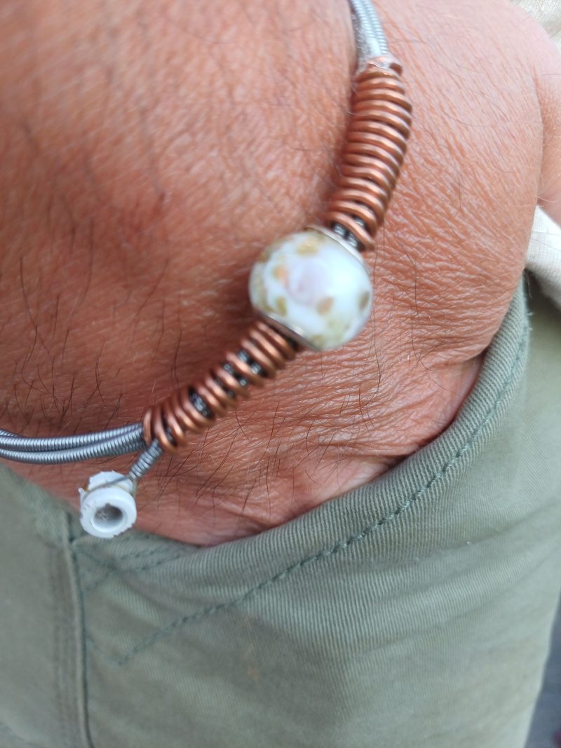 Guitar String Bangle. Re-Purposed And Funky. A Fantastic Gift For Anyone Who Plays Guitar !