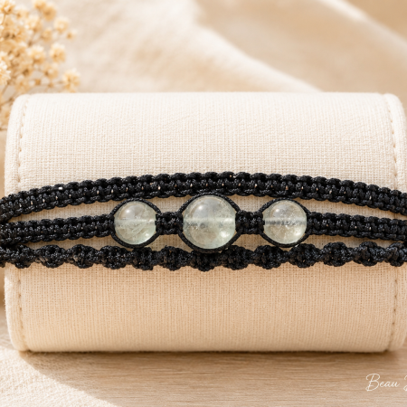 Fluorite Adjustable Macramé Bracelet – Focus • Clarity • Balance