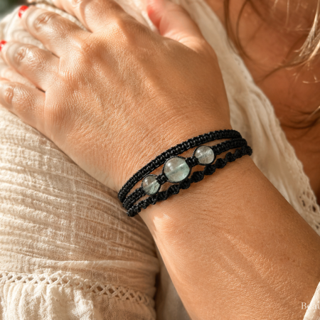 Fluorite Adjustable Macramé Bracelet – Focus • Clarity • Balance