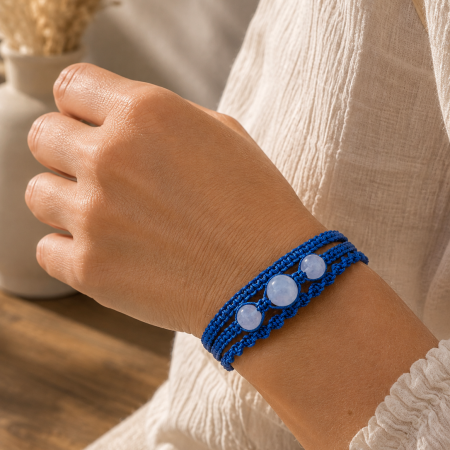 Moonstone Adjustable Macramé Bracelet – Intuition • New Beginnings • Balance