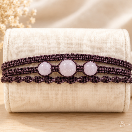 Rose Quartz Adjustable Macramé Bracelet – Love • Compassion • Emotional Warmth