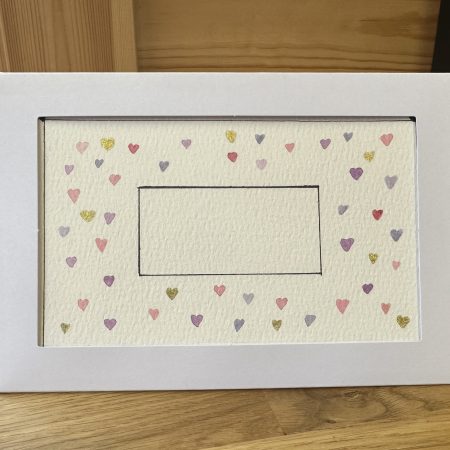 Imperfect Tiny Heart Postcard Design - | Hand-Painted Watercolour