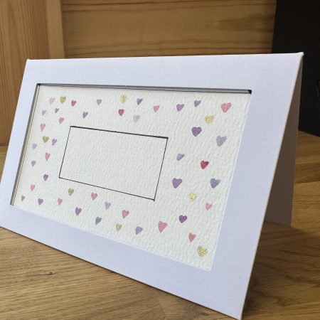 Imperfect Tiny Heart Postcard Design - | Hand-Painted Watercolour