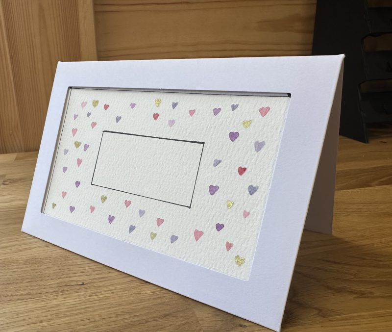 Imperfect Tiny Heart Postcard Design - | Hand-Painted Watercolour
