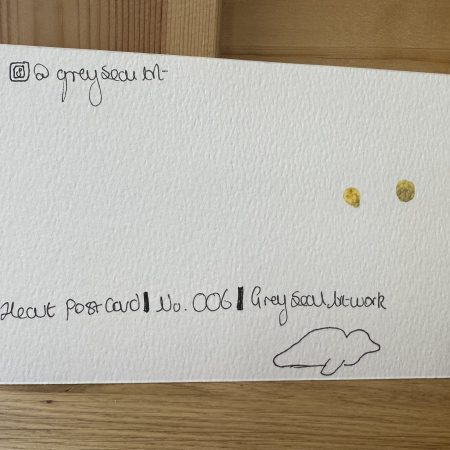 Imperfect Tiny Heart Postcard Design - | Hand-Painted Watercolour