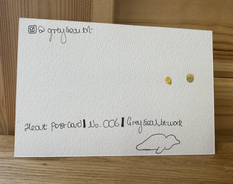 Imperfect Tiny Heart Postcard Design - | Hand-Painted Watercolour