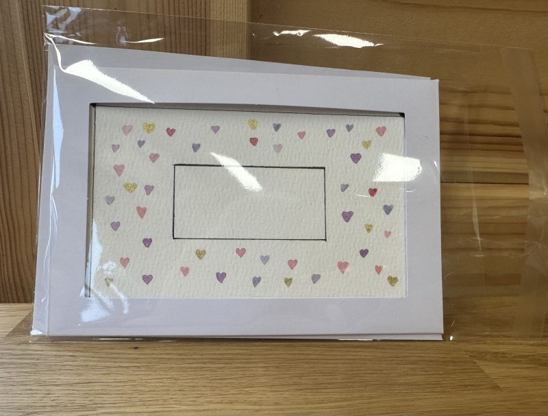 Imperfect Tiny Heart Postcard Design - | Hand-Painted Watercolour