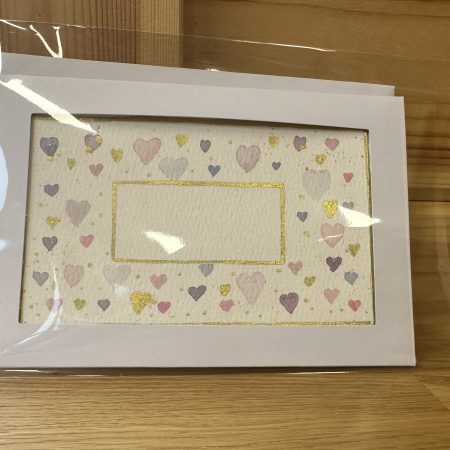 Pink and Purple Heart Postcard Design | Hand-Painted Watercolour