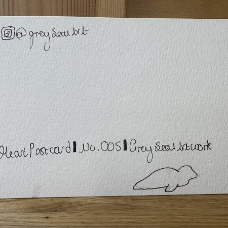 Pink and Purple Heart Postcard Design | Hand-Painted Watercolour