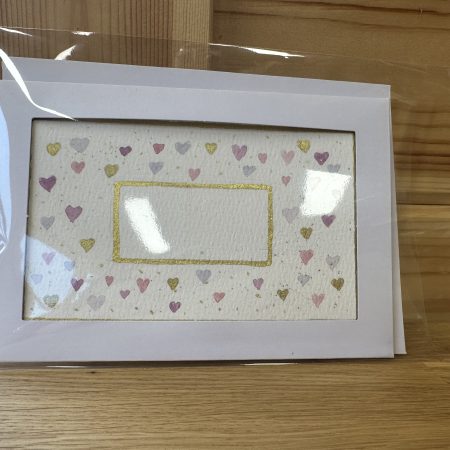 Small Pink and Purple Heart Postcard Design | Hand-Painted Watercolour