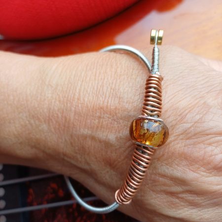 Guitar String Bangle. Re-Purposed And Funky. A Fantastic Gift For Anyone Who Plays Guitar !