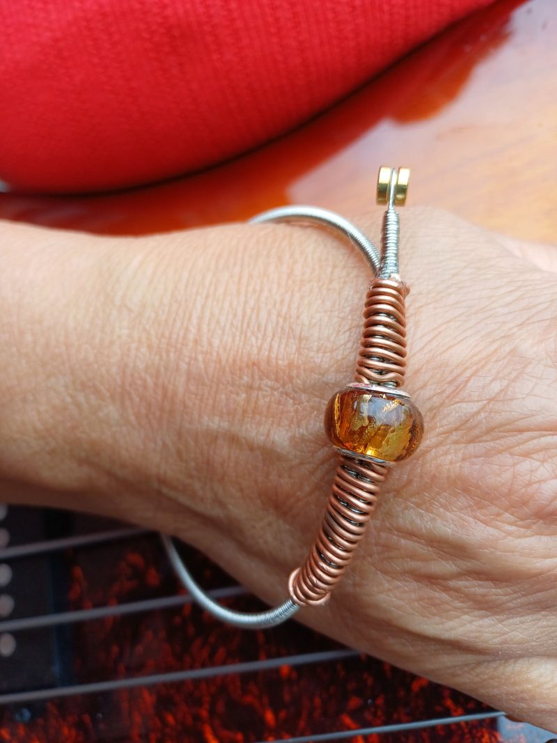 Guitar String Bangle. Re-Purposed And Funky. A Fantastic Gift For Anyone Who Plays Guitar !