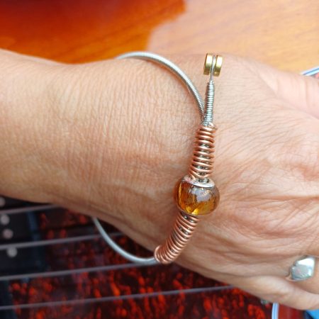 Guitar String Bangle. Re-Purposed And Funky. A Fantastic Gift For Anyone Who Plays Guitar !