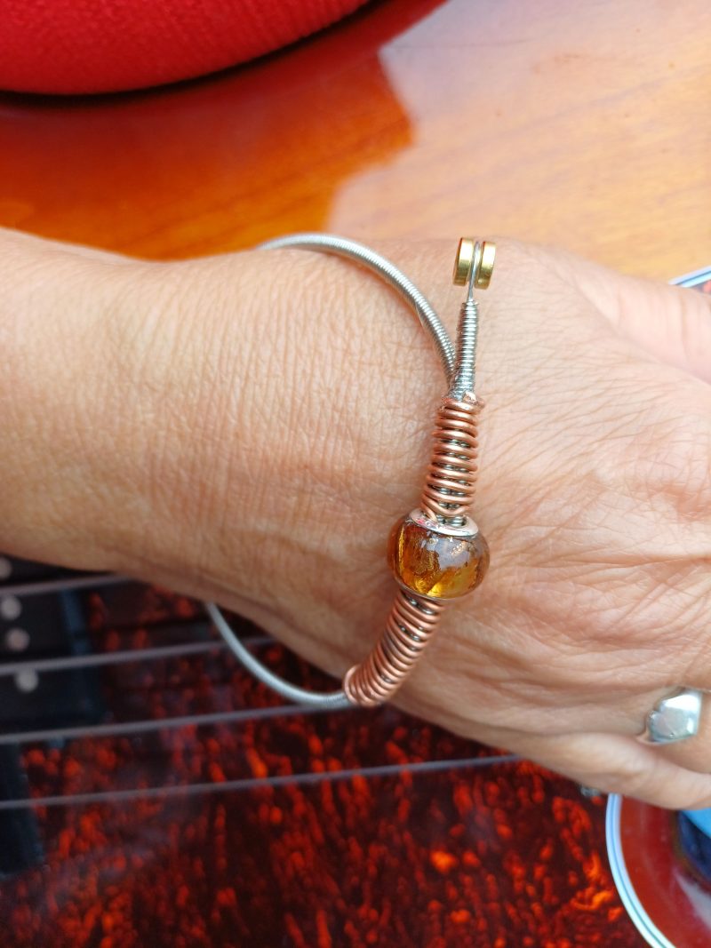 Guitar String Bangle. Re-Purposed And Funky. A Fantastic Gift For Anyone Who Plays Guitar !