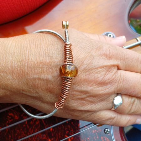 Guitar String Bangle. Re-Purposed And Funky. A Fantastic Gift For Anyone Who Plays Guitar !