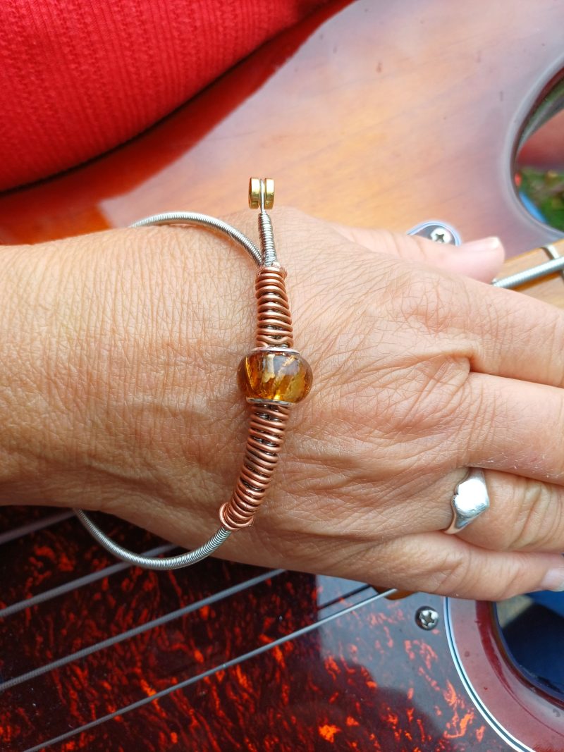 Guitar String Bangle. Re-Purposed And Funky. A Fantastic Gift For Anyone Who Plays Guitar !