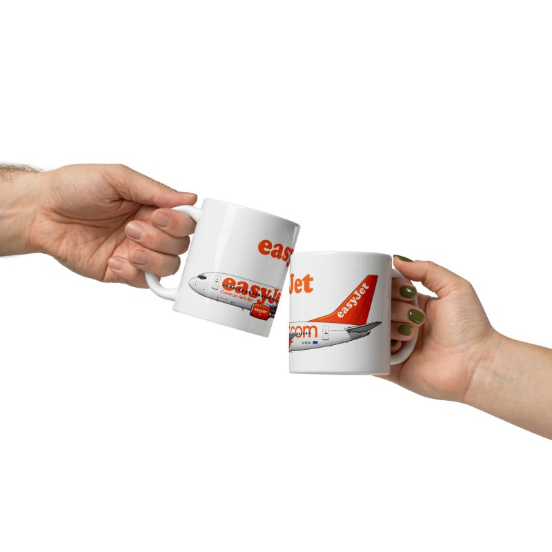 easyJet Boeing 737 11oz White Ceramic Aviation Mug